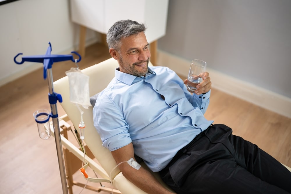Vitamin,Therapy,Iv,Drip,Infusion,In,Man,Blood IV Therapy Arlington VA