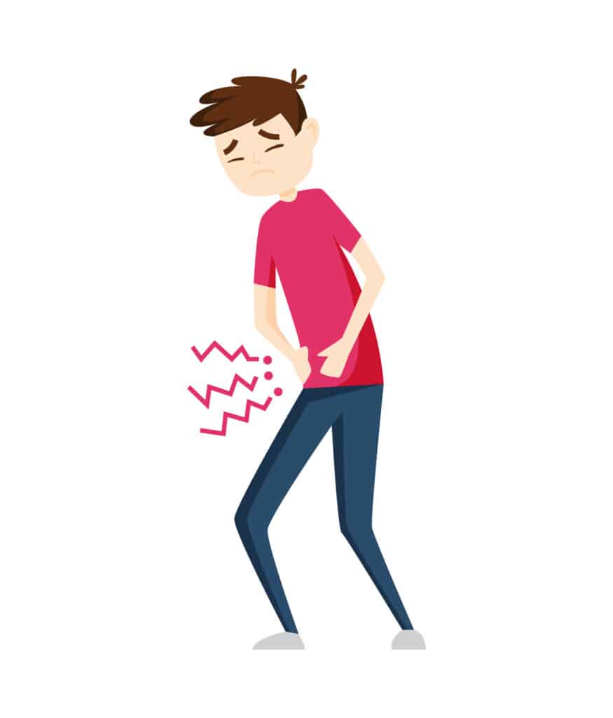 Man,Having,Stomachache,Symptoms,Of,Appendicitis,With,Large,,Small,Intestine
